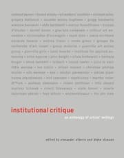 Cover of Institutional Critique