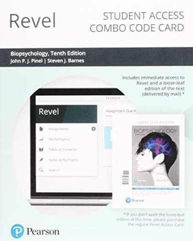 Cover of Revel for Biopsychology -- Combo Access Card