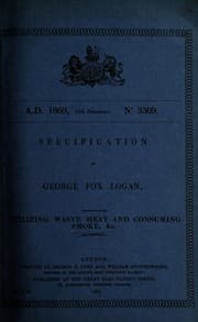 Cover of Specification of George Fox Logan