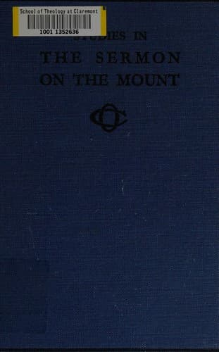 Cover of Studies in the Sermon on the Mount