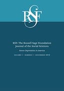 Cover of RSF : The Russell Sage Foundation Journal of the Social Sciences