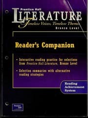 Cover of Prentice Hall Literature -- Timeless Voices, Timeless Themes -- Reader's Companion -- Bronze Level