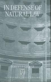 Cover of In defense of natural law