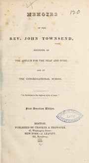 Cover of Memoir of the Rev. John Townsend