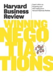 Cover of Harvard business review on winning negotiations