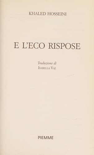 Cover of E l'eco rispose
