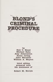 Cover of Blond's criminal procedure