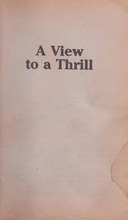 Cover of View to a Thrill