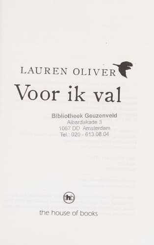 Cover of Voor Ik Val