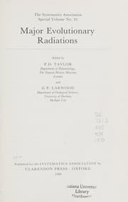 Cover of Major evolutionary radiations