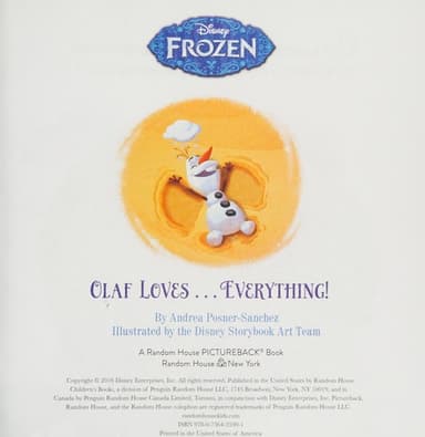 Cover of Olaf Loves ... Everything!
