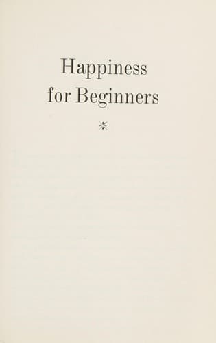Cover of Happiness for beginners
