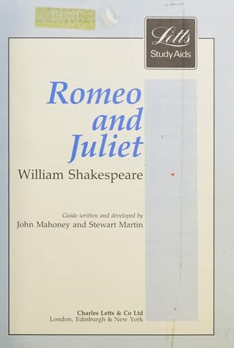 Cover of Romeo and Juliet, William Shakespeare
