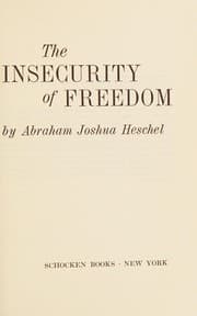 Cover of The insecurity of freedom
