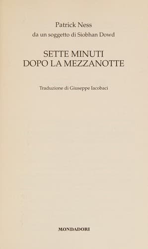 Cover of Sette Minuti Dopo la Mezzanotte