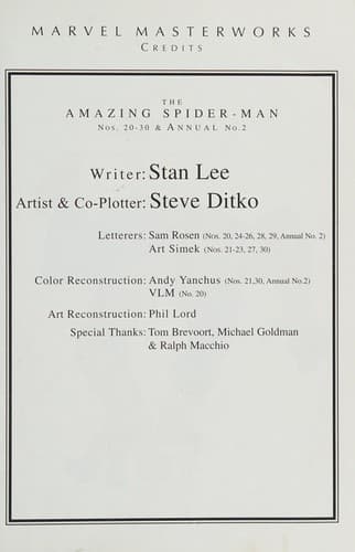 Cover of Marvel Masterworks Presents The Amazing Spider-Man