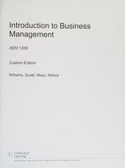 Cover of Custom Cornell AEM 1200 Intro to Business Management