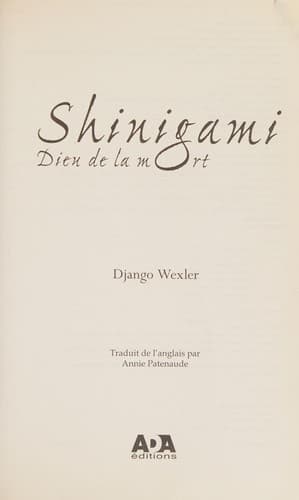 Cover of Shinigami Dieu de la Mort