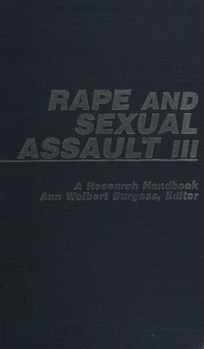 Cover of Rape and Sexual Assault III