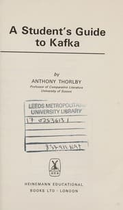 Cover of A students' guide to Kafka