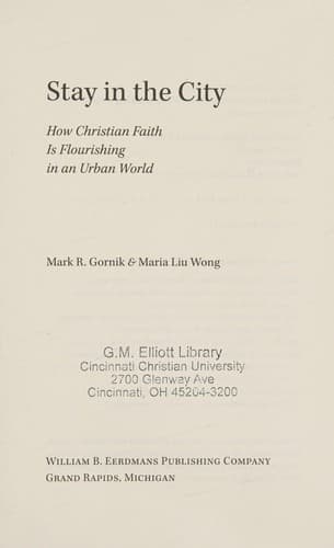 Cover of Stay in the City