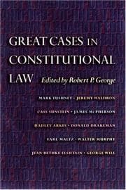 Cover of Great cases in constitutional law