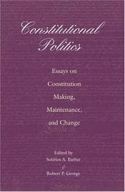 Cover of Constitutional politics