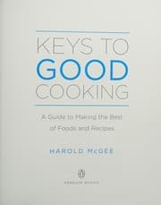 Cover of Keys to good cooking