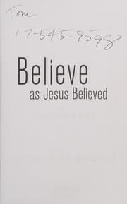 Cover of Believe As Jesus Believed