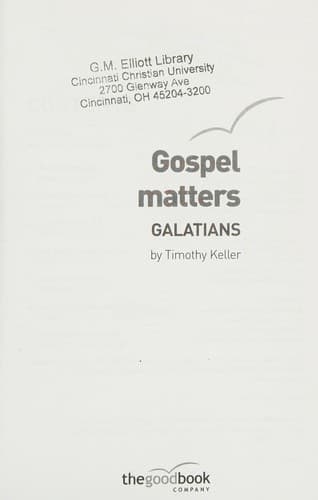 Cover of Galatians : Gospel Matters