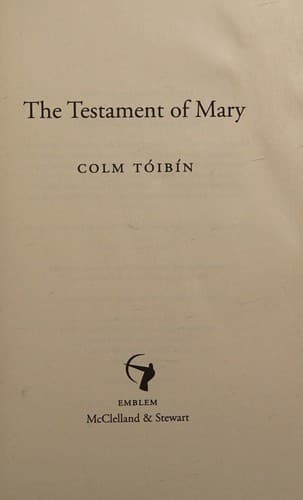 Cover of Testament of Mary