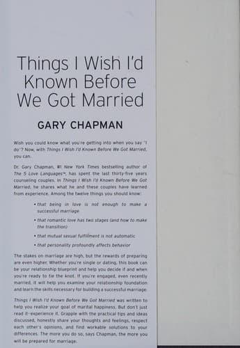 Cover of Things I Wish I'd Known Before We Got Married