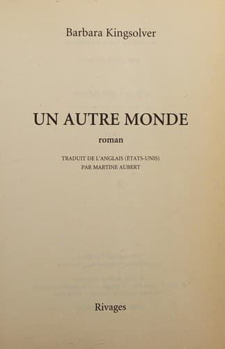 Cover of Un Autre Monde