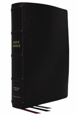 Cover of KJV, Large Print Verse-By-Verse Reference Bible, Maclaren Series, Premium Goatskin Leather, Black, Comfort Print