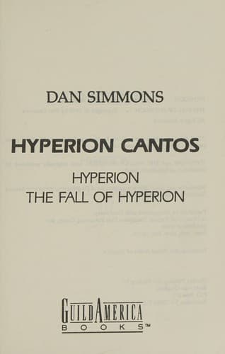 Cover of HYPERION CANTOS Including Hyperion and The Fall of Hyperion