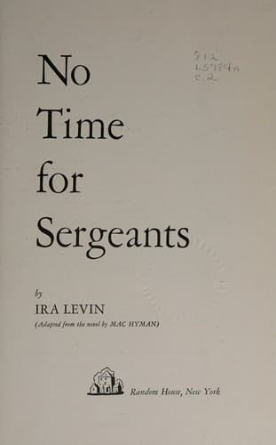Cover of No time for sergeants