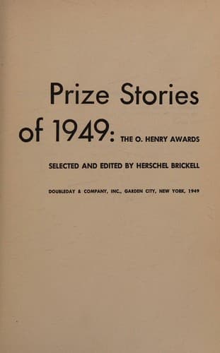 Cover of Prize Stories of 1949