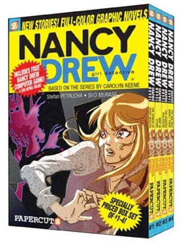 Cover of The Demon of River Heights/Writ in Stone/The Haunted Dollhouse/The Girl Who Wasn't There (Nancy Drew Graphic Novels: Girl Detective 1-4)
