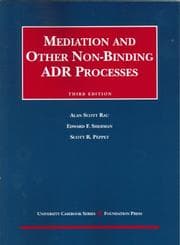 Cover of Mediation and other non-binding ADR processes