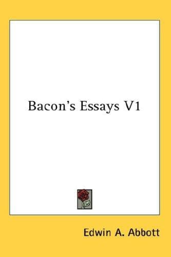 Cover of Bacon's Essays; Volume 1
