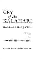 Cover of The Cry of the Kalahari