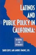 Cover of Latinos and public policy in California