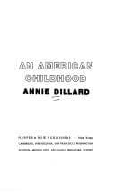 Cover of An American childhood