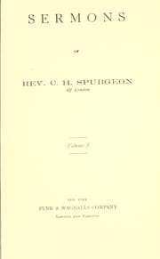 Cover of Sermons of Rev. C.H. Spurgeon of London