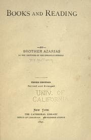 Cover of Books and reading