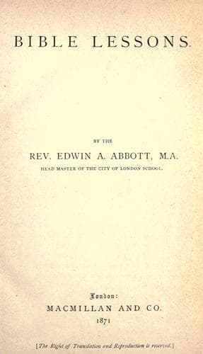 Cover of Bible Lessons