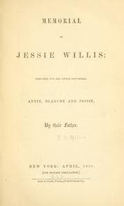 Cover of Memorial of Jessie Willis