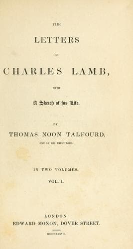 Cover of The letters of Charles Lamb