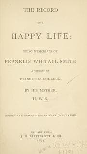 Cover of The Record Of A Happy Life