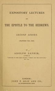 Cover of Expository lectures on the Epistle to the Hebrews